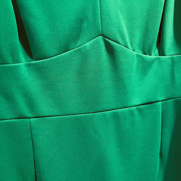 DKNY Puff-Sleeve V Neck Sheath Dress Vibrant Kelly Green Women's Size 16 - Picture 7 of 10